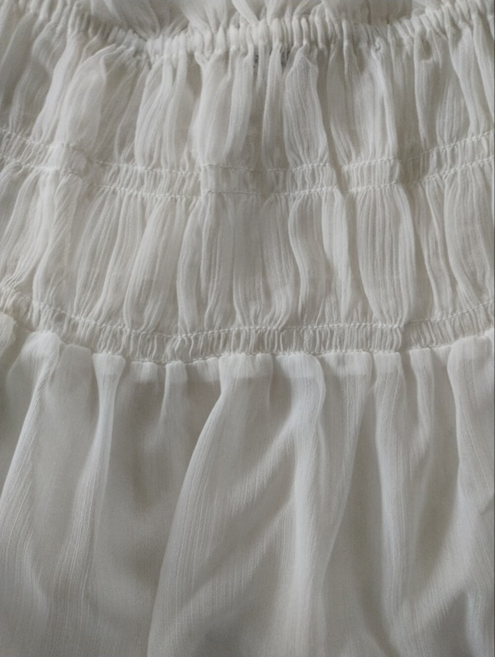 Miss Selfridge White Pleated Sheer Skirt Small